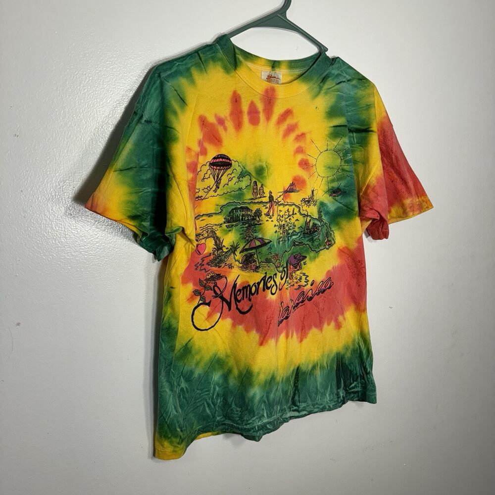 VTG Sun Club T-Shirt Adult S Tye-Dye Beach Memories of Jamaica Single Stitch 90s - Picture 2 of 8